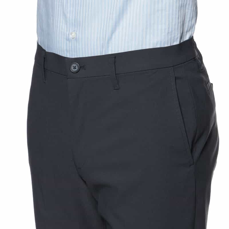 BARNEYS NEW YORK ドローストリング ストレートパンツ NAVY