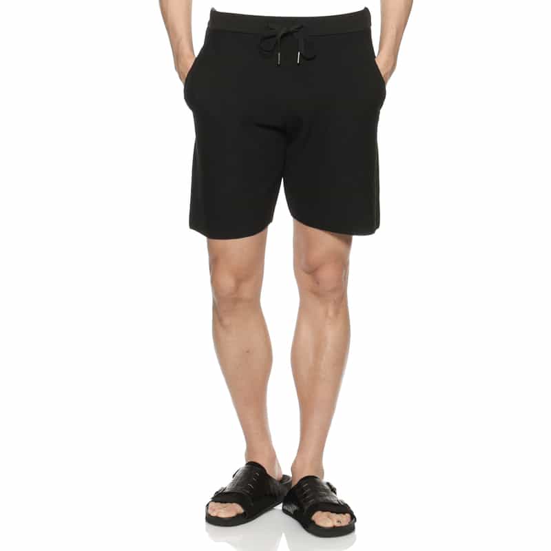 BARNEYS NEW YORK ウォッシャブル ニットショーツ BLACK