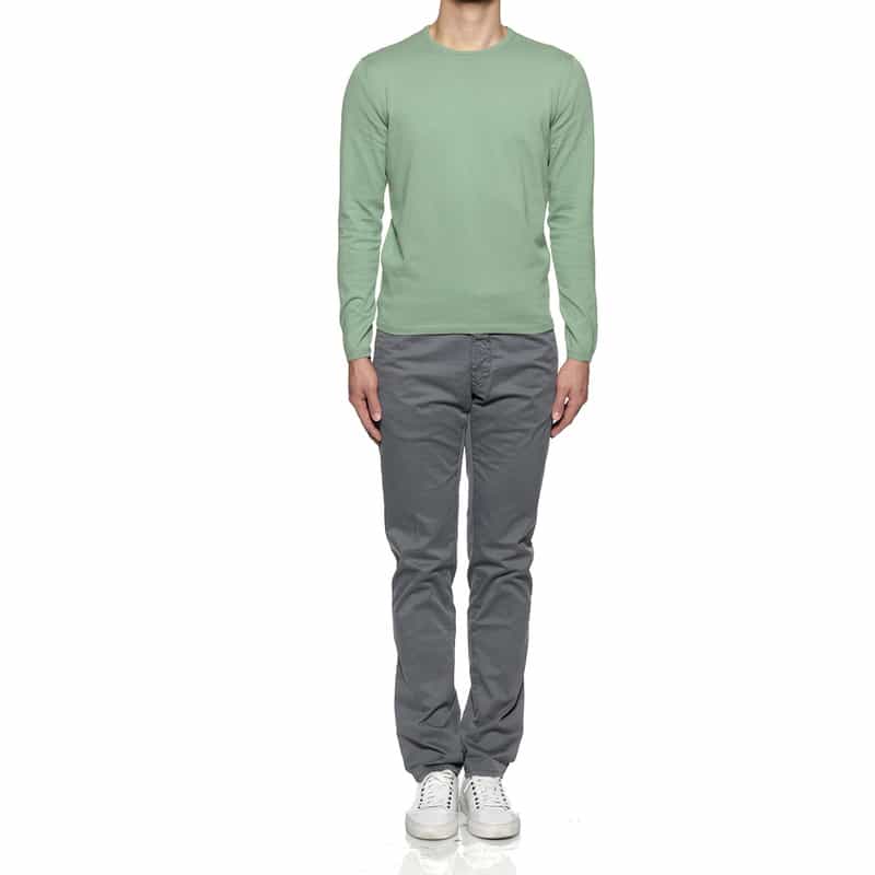 CRUCIANI コットン クルーネックニットプルオーバー LIGHT GREEN