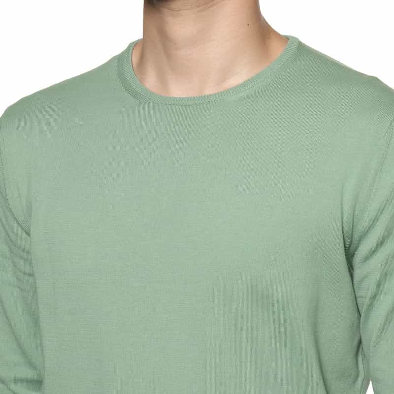 CRUCIANI コットン クルーネックニットプルオーバー LIGHT GREEN