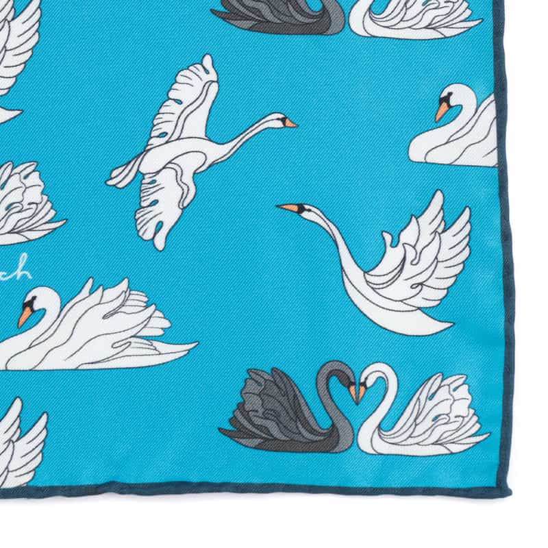 DIEFFE KINLOCH ポケットチーフ BLUE