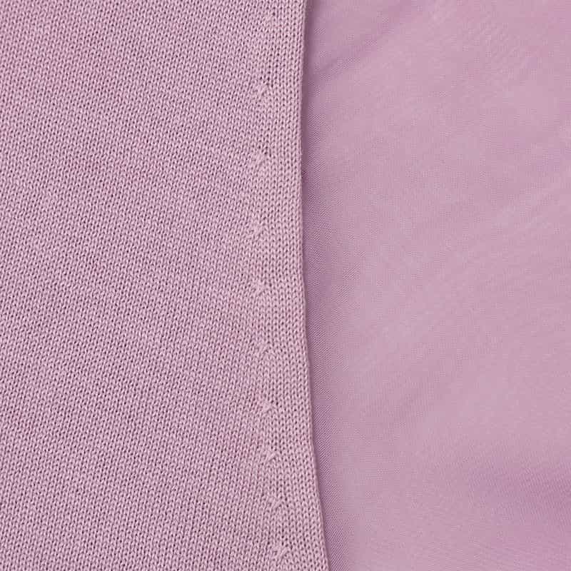 HYKE シアースリーブ クロップド丈ニットプルオーバー PURPLE