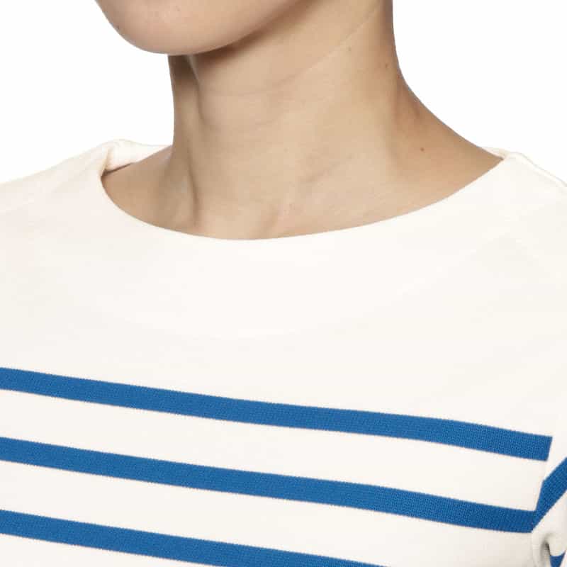 HYKE ボーダー柄カットソー WHITE