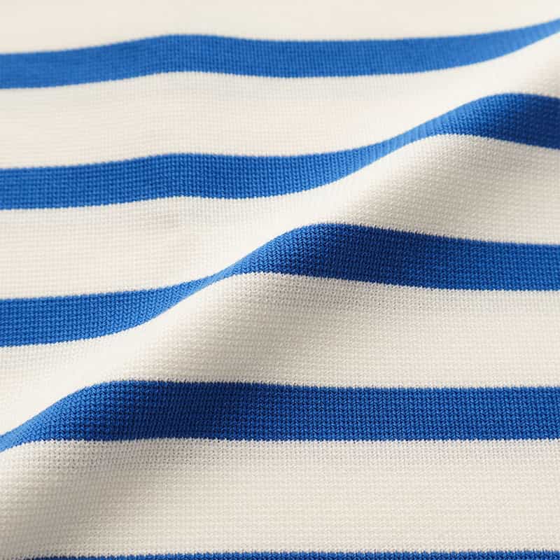 HYKE ボーダー柄カットソー WHITE