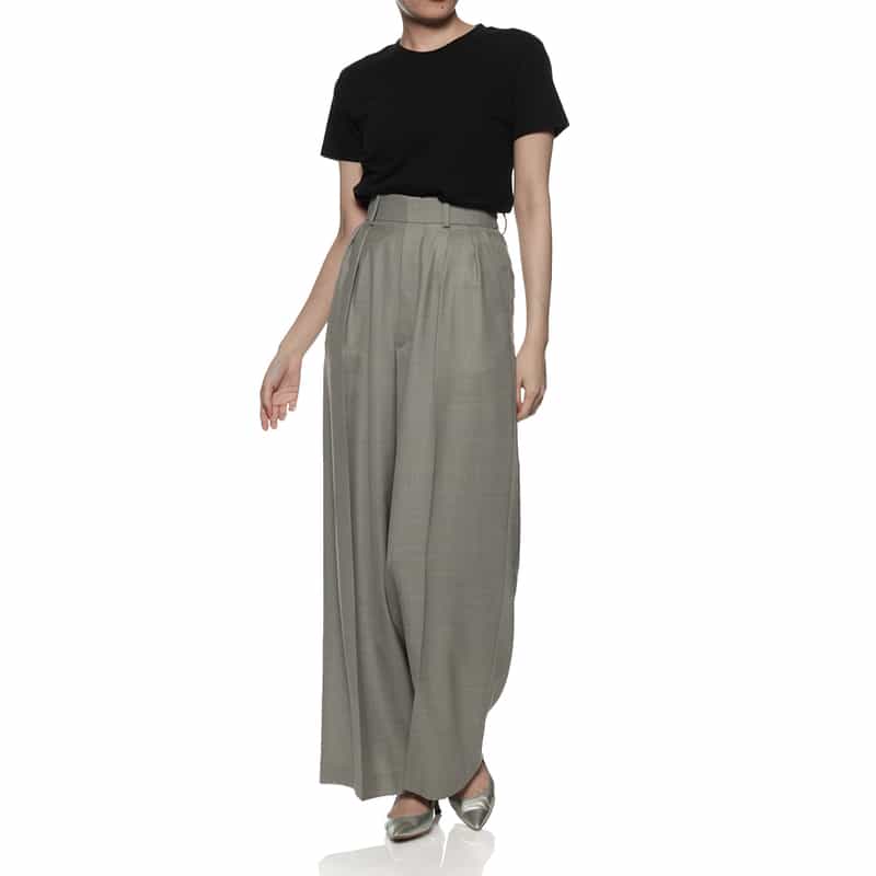 HYKE ワイドパンツ GRAY