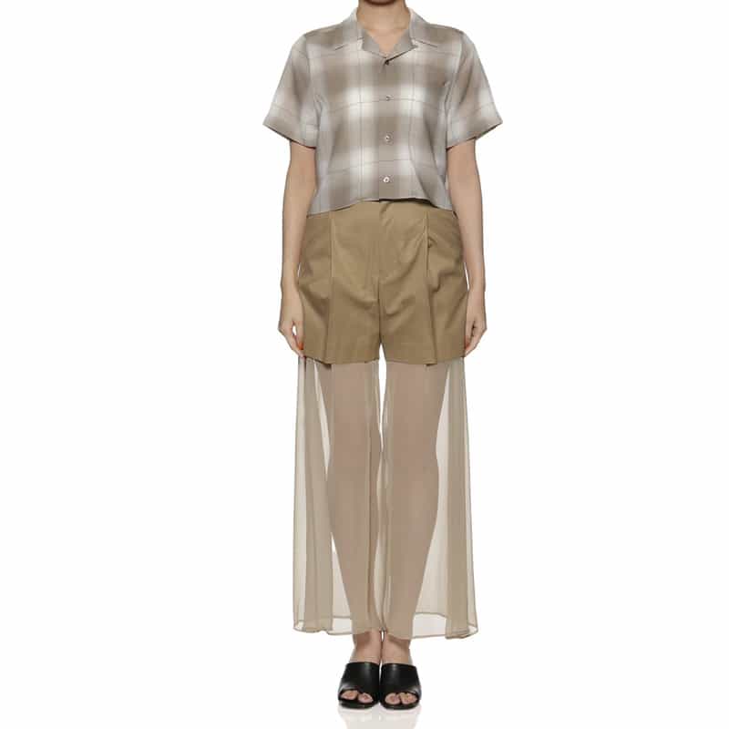 HYKE レイヤードパンツ BEIGE