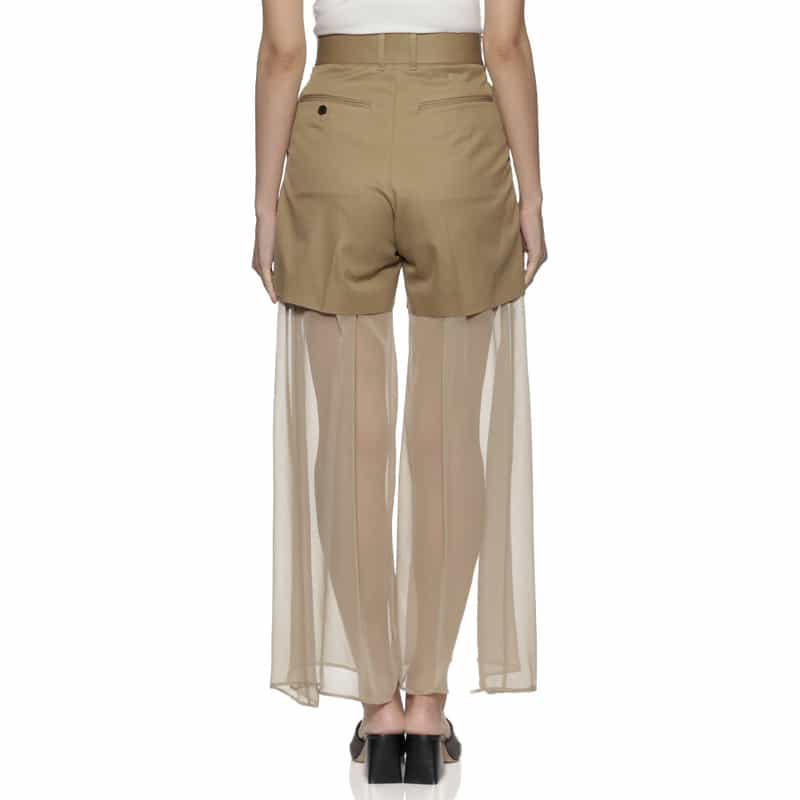 HYKE レイヤードパンツ BEIGE