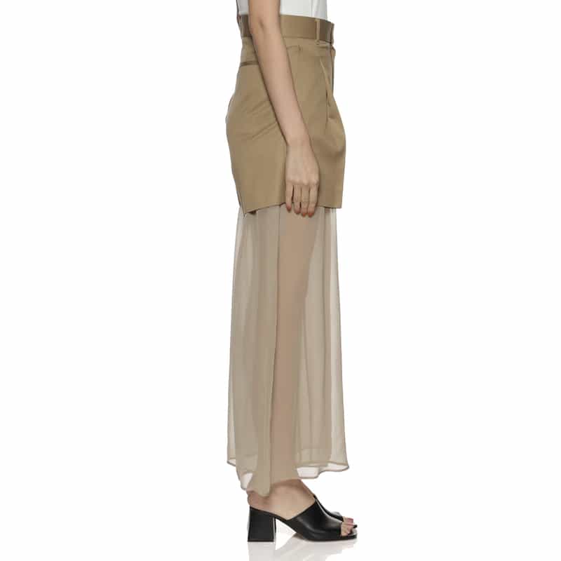 HYKE レイヤードパンツ BEIGE