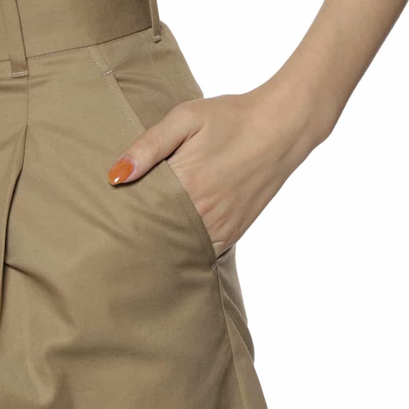 HYKE レイヤードパンツ BEIGE