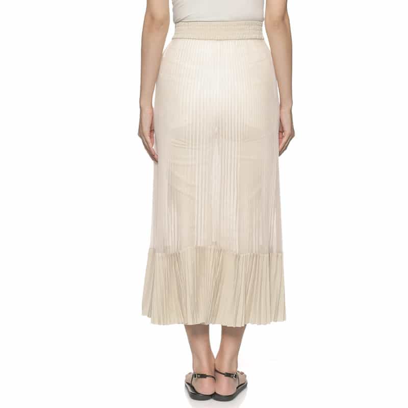 HYKE コンビネーション プリーツスカート IVORY