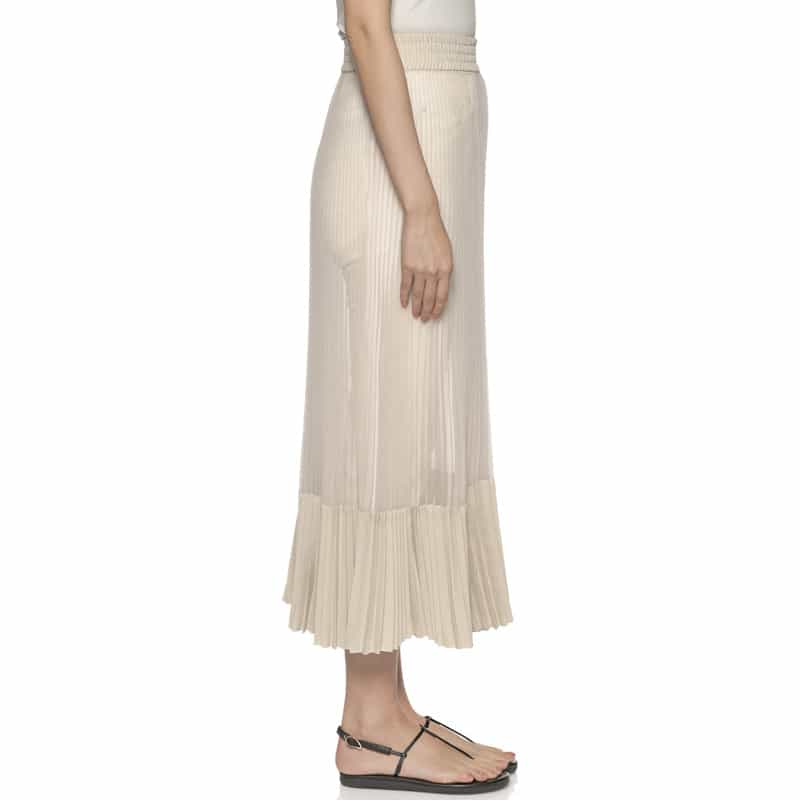 HYKE コンビネーション プリーツスカート IVORY