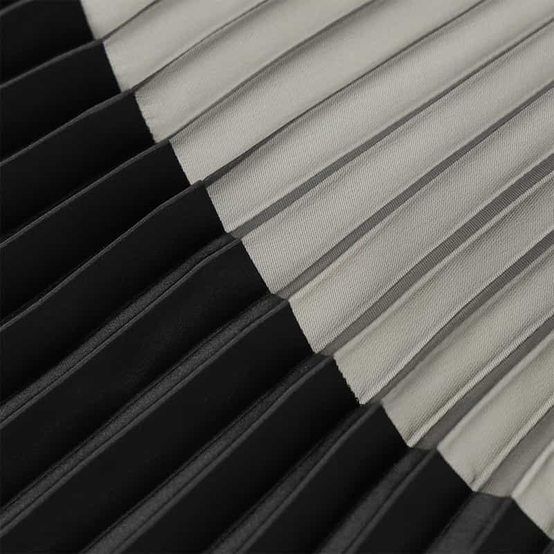 HYKE コンビネーション プリーツスカート BLACK