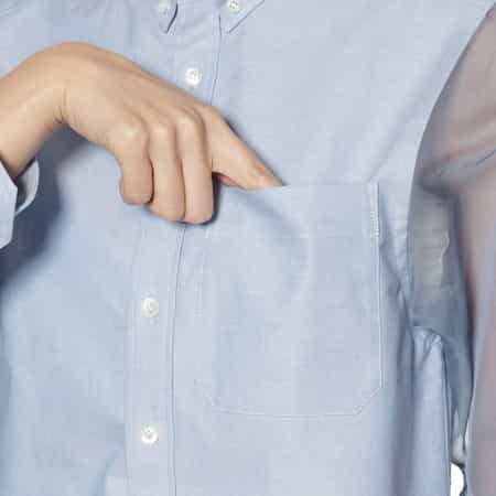 HYKE（ハイク）　爽やか　オックスフォードシャツ 青 水色 OXFORD B.D. SHIRT-オックスフォードB.Dシャツ-HYKE（ハイク