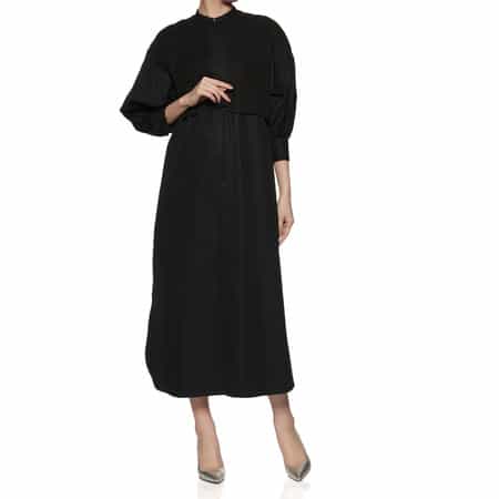 HYKE コットンバルーンスリーブドレス COTTON BALLOON SLEEVE DRESS-コットンバルーンスリーブドレス