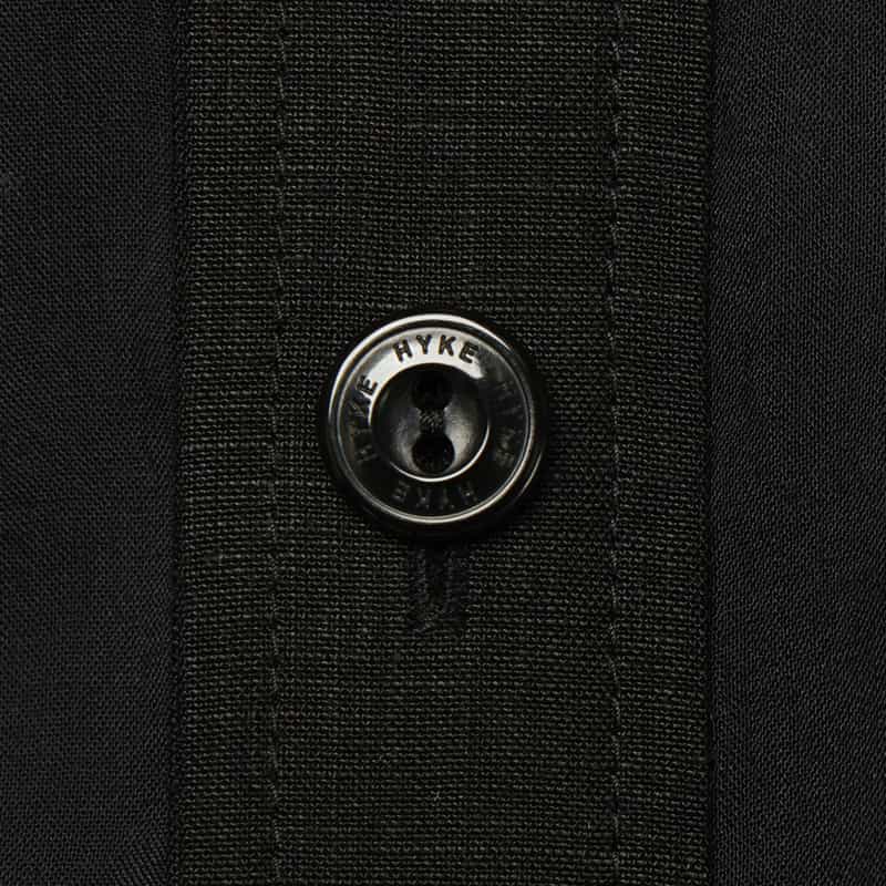 HYKE シアーツイル シャツドレス BLACK
