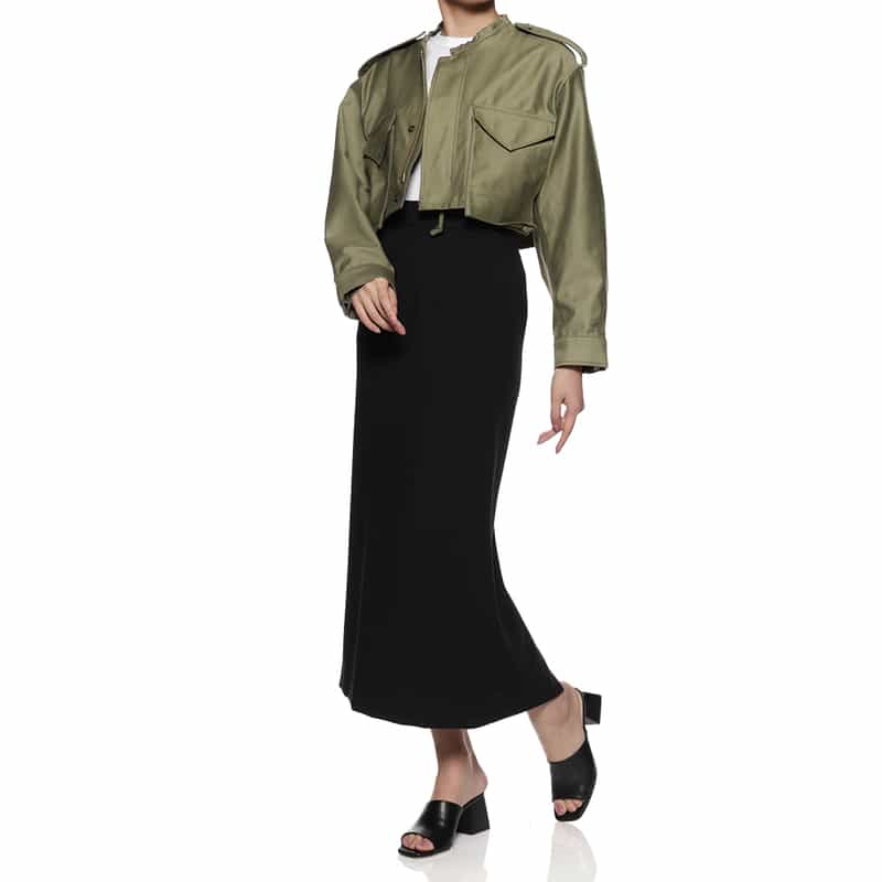 HYKE HYKE<ハイク>クロップド丈ジャケット KHAKI