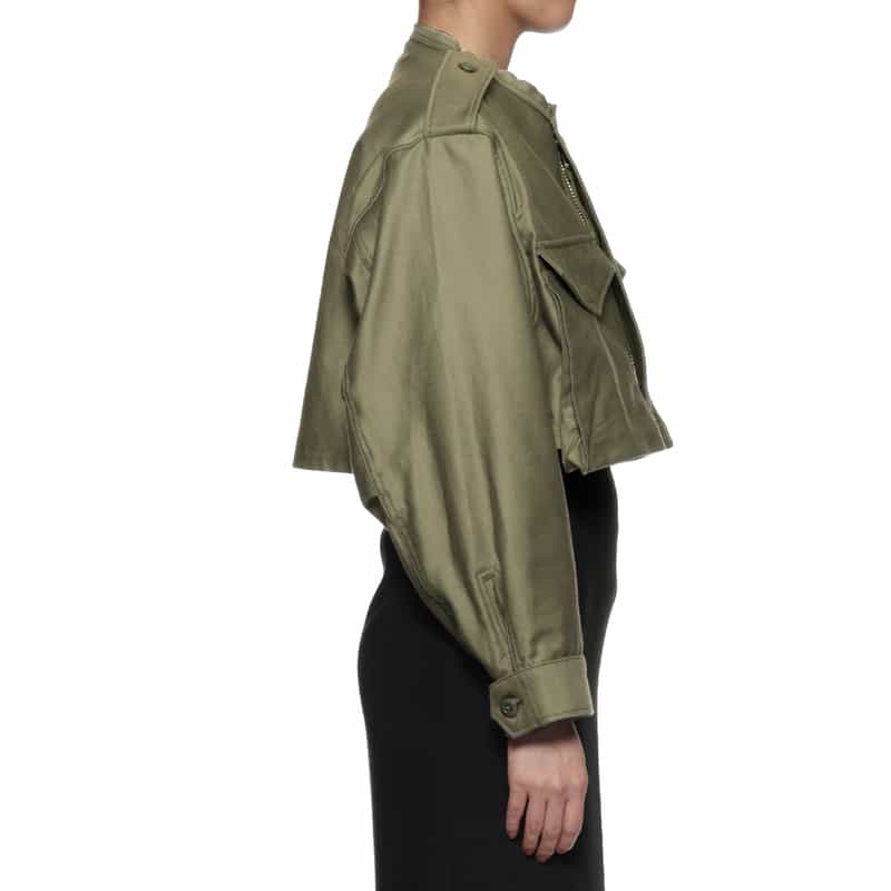 HYKE HYKE<ハイク>クロップド丈ジャケット KHAKI