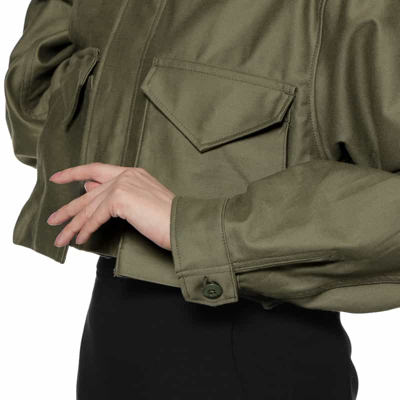 HYKE HYKE<ハイク>クロップド丈ジャケット KHAKI