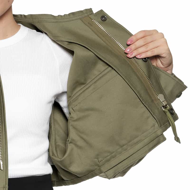 HYKE HYKE<ハイク>クロップド丈ジャケット KHAKI