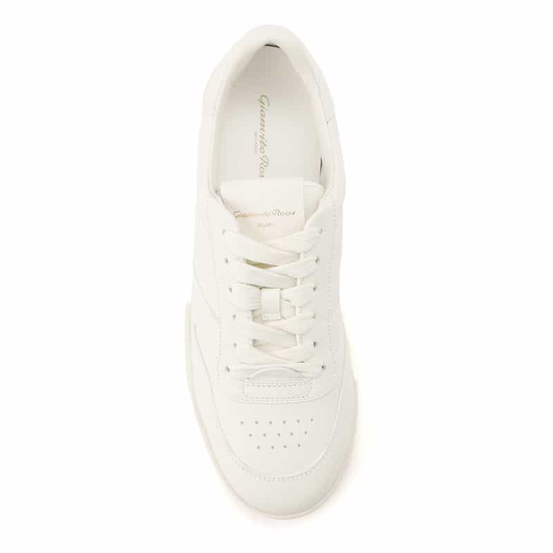 GIANVITO ROSSI レースアップ レザードレススニーカー WHITE