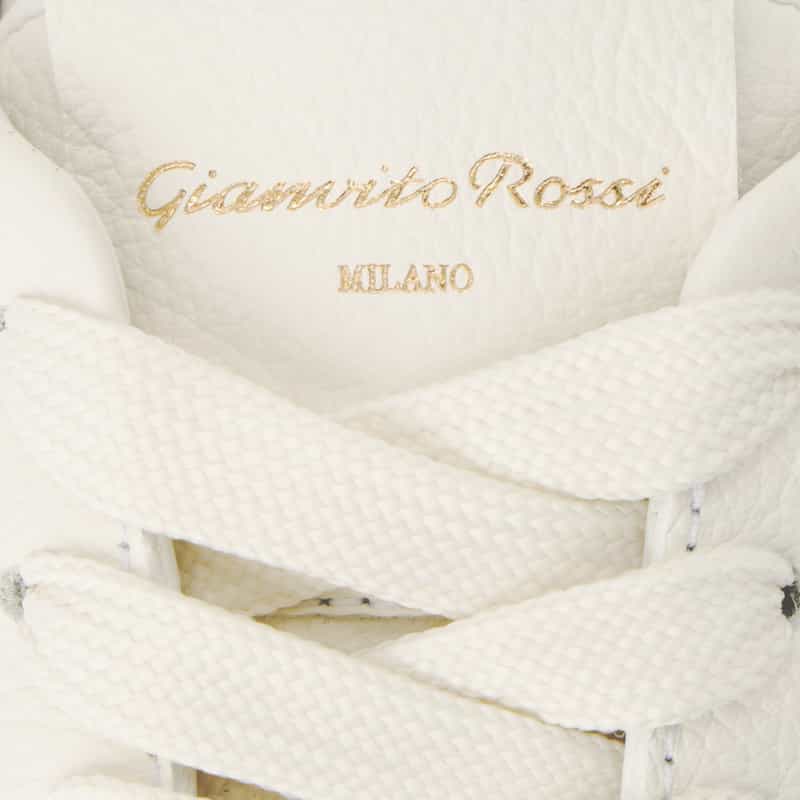 GIANVITO ROSSI レースアップ レザードレススニーカー WHITE