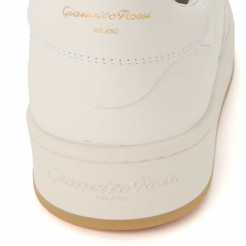 GIANVITO ROSSI レースアップ レザードレススニーカー WHITE