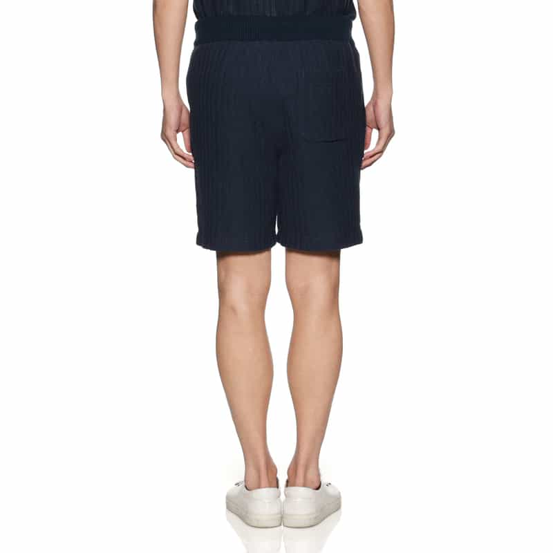 SEA GREEN SEA GREEN＜シーグリーン＞バーニーズ　ニューヨーク限定ラッセルニット ドローコード付きイージーショーツ NAVY