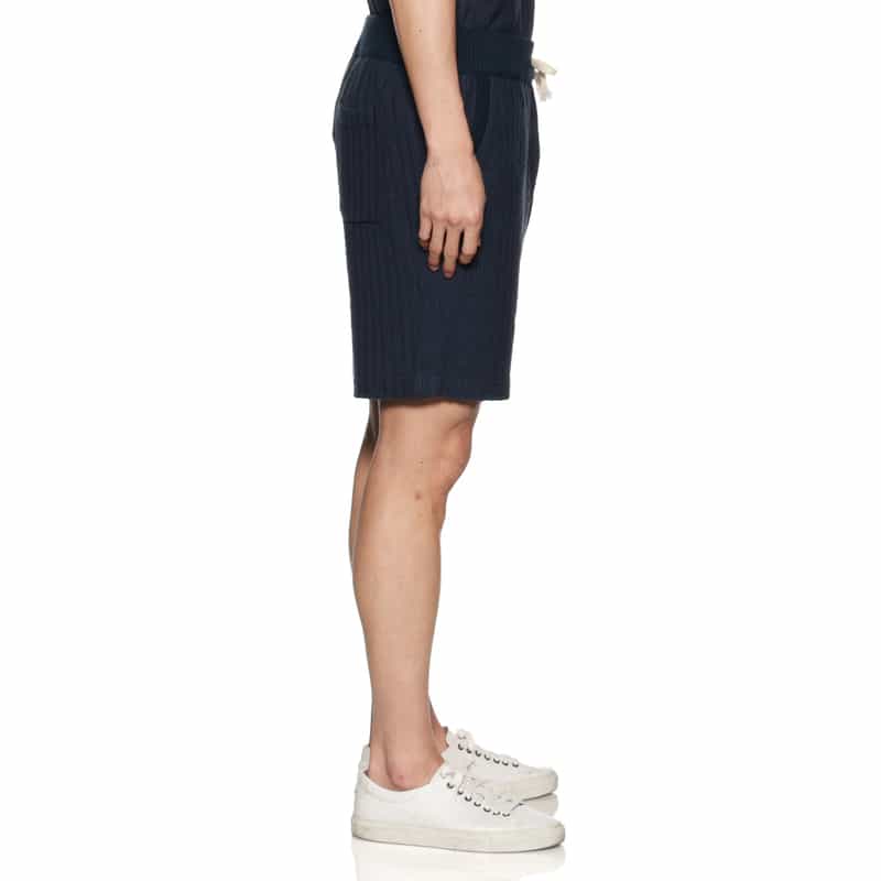 SEA GREEN SEA GREEN＜シーグリーン＞バーニーズ　ニューヨーク限定ラッセルニット ドローコード付きイージーショーツ NAVY