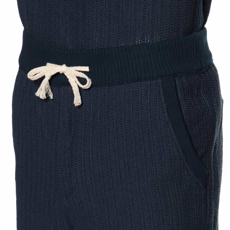 SEA GREEN SEA GREEN＜シーグリーン＞バーニーズ　ニューヨーク限定ラッセルニット ドローコード付きイージーショーツ NAVY