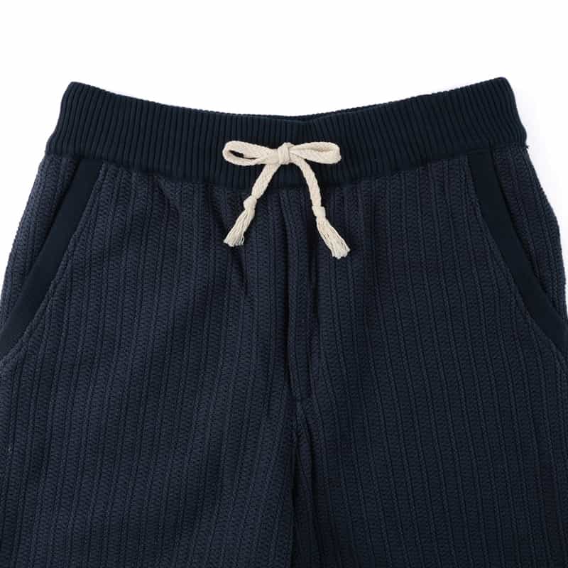 SEA GREEN SEA GREEN＜シーグリーン＞バーニーズ　ニューヨーク限定ラッセルニット ドローコード付きイージーショーツ NAVY