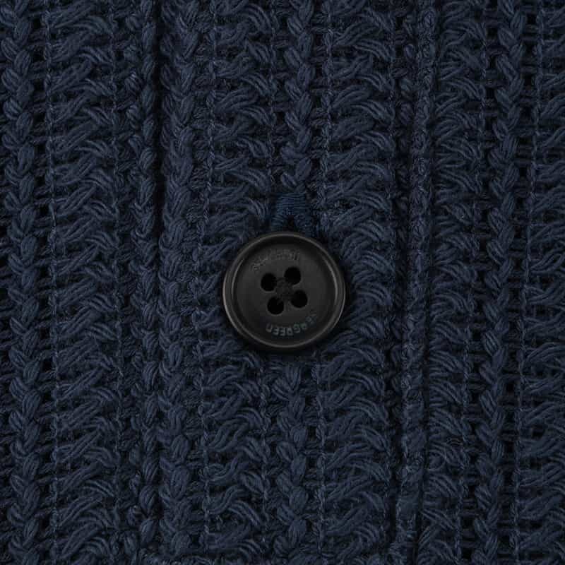 SEA GREEN SEA GREEN＜シーグリーン＞ラッセルニット ポロシャツ NAVY