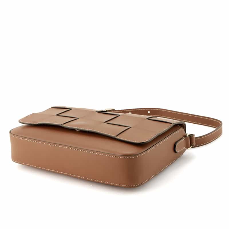 BOLDRINI SELLERIA バーニーズ　ニューヨーク限定イントレチャートクロスボディバッグ BROWN