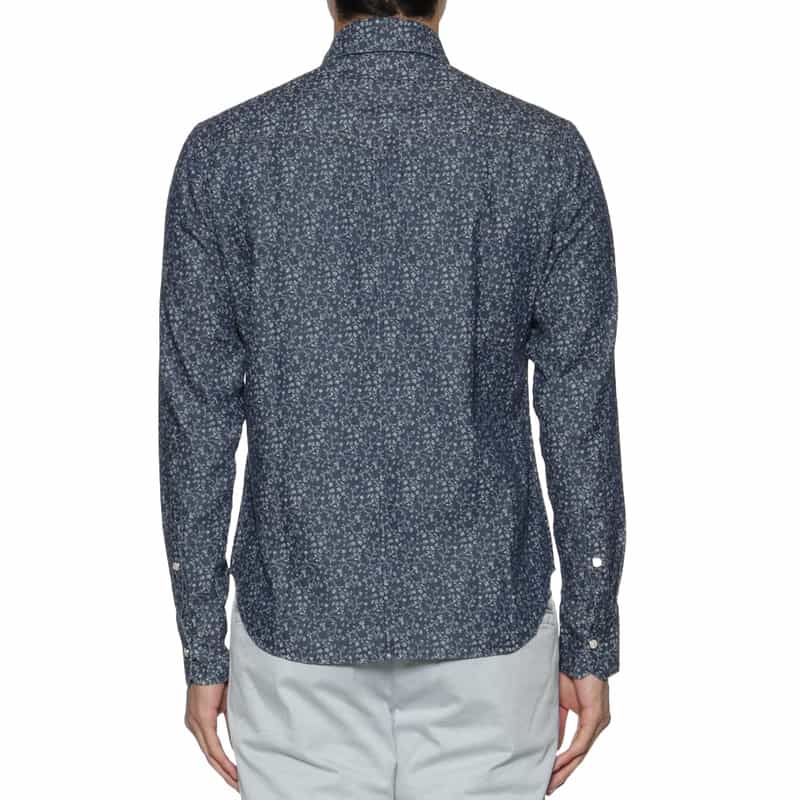 BARNEYS NEW YORK フラワープリント ウエスタンシャツ LT BLUE