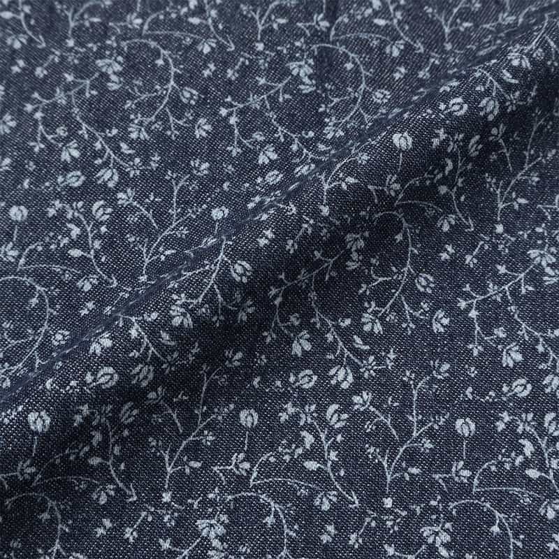 BARNEYS NEW YORK フラワープリント ウエスタンシャツ LT BLUE