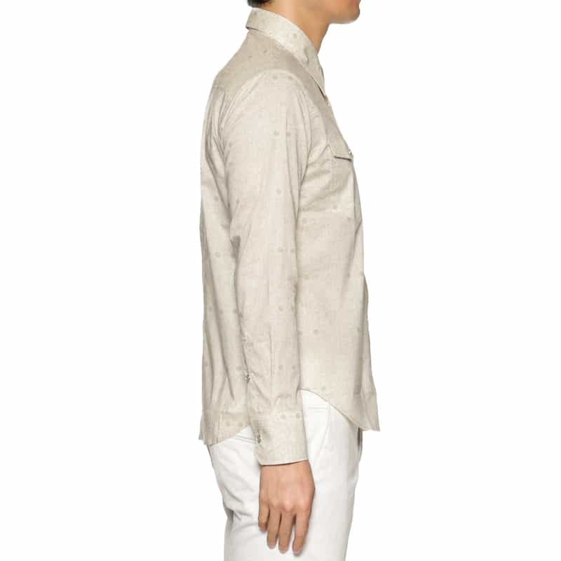 BARNEYS NEW YORK リバティプリント ウエスタンシャツ WHITE