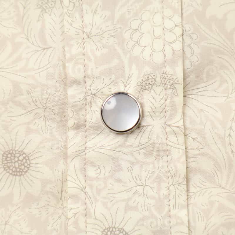 BARNEYS NEW YORK リバティプリント ウエスタンシャツ WHITE