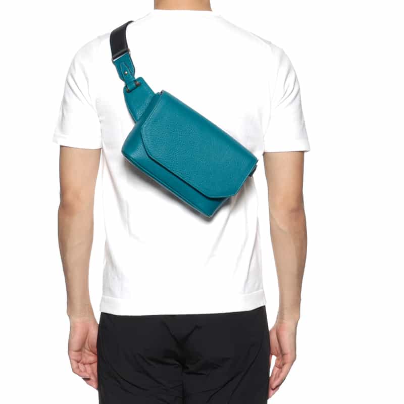 ETIAM ETIAM＜エティアム＞レザー クロスボディバッグ TURQUOISE