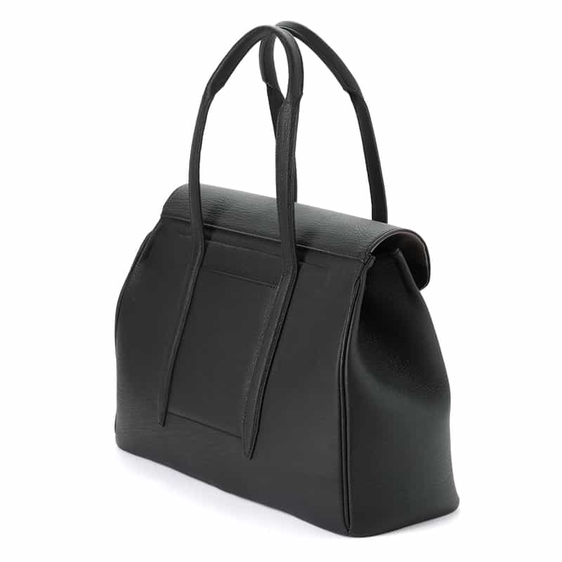 ETIAM ETIAM＜エティアム＞フラップ レザートートバッグ BLACK