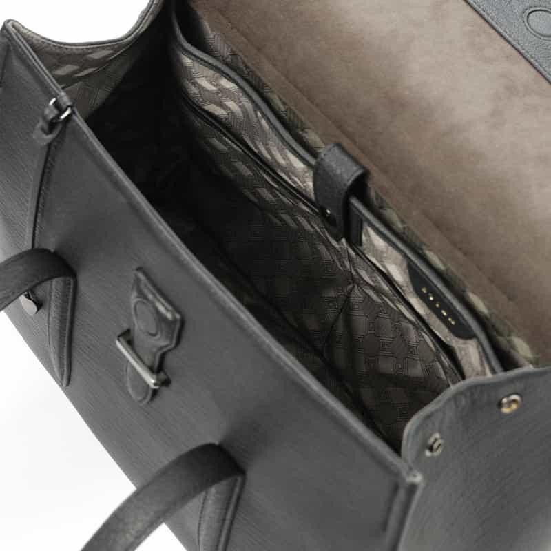 ETIAM ETIAM＜エティアム＞フラップ レザートートバッグ BLACK