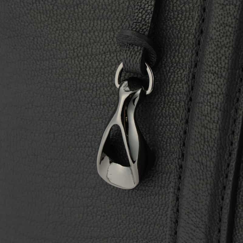 ETIAM ETIAM＜エティアム＞フラップ レザートートバッグ BLACK