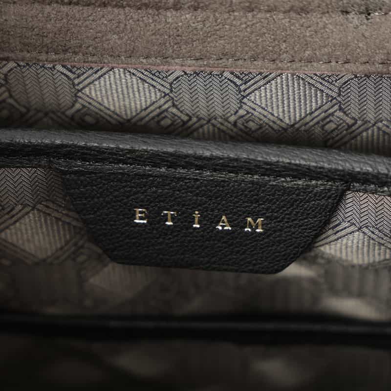ETIAM ETIAM＜エティアム＞フラップ レザートートバッグ BLACK