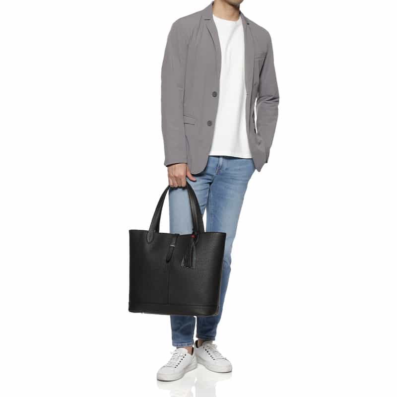 ACATE ACATE＜アカーテ＞レザートートバッグ "KAUS" BLACK