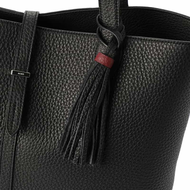 ACATE ACATE＜アカーテ＞レザートートバッグ "KAUS" BLACK