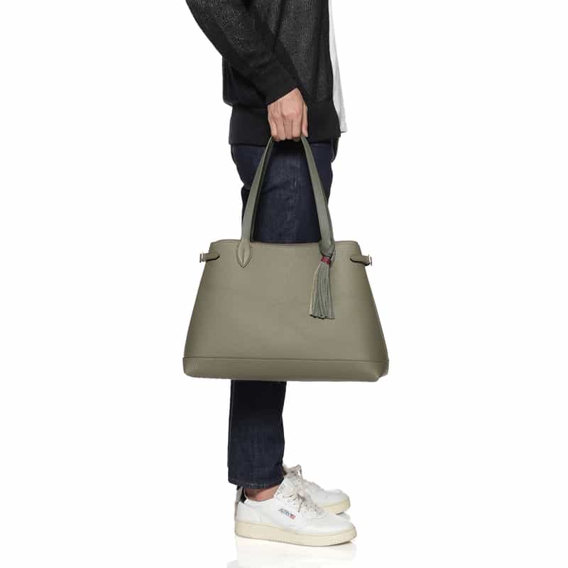 ACATE ACATE＜アカーテ＞レザートートバッグ "LODOS2" KHAKI