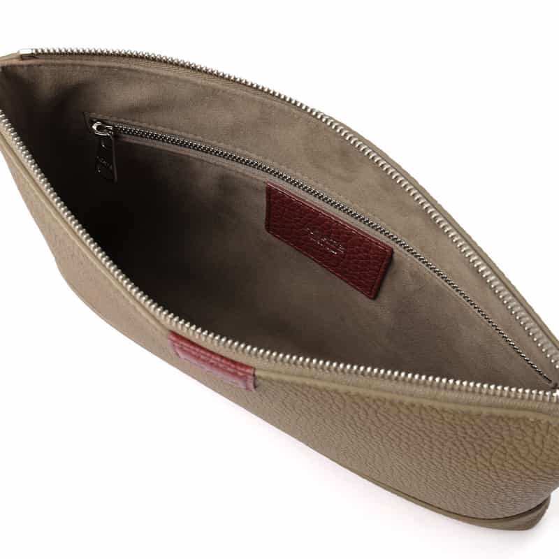 ACATE ACATE＜アカーテ＞レザー クラッチバッグ"SACCHETTO" BEIGE