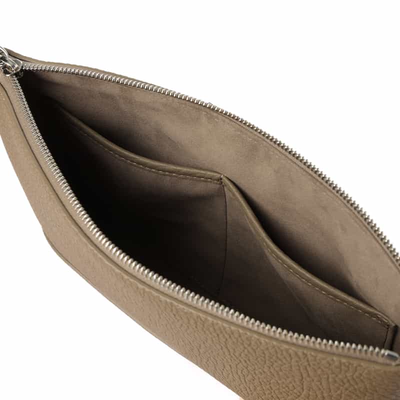 ACATE ACATE＜アカーテ＞レザー クラッチバッグ"SACCHETTO" BEIGE