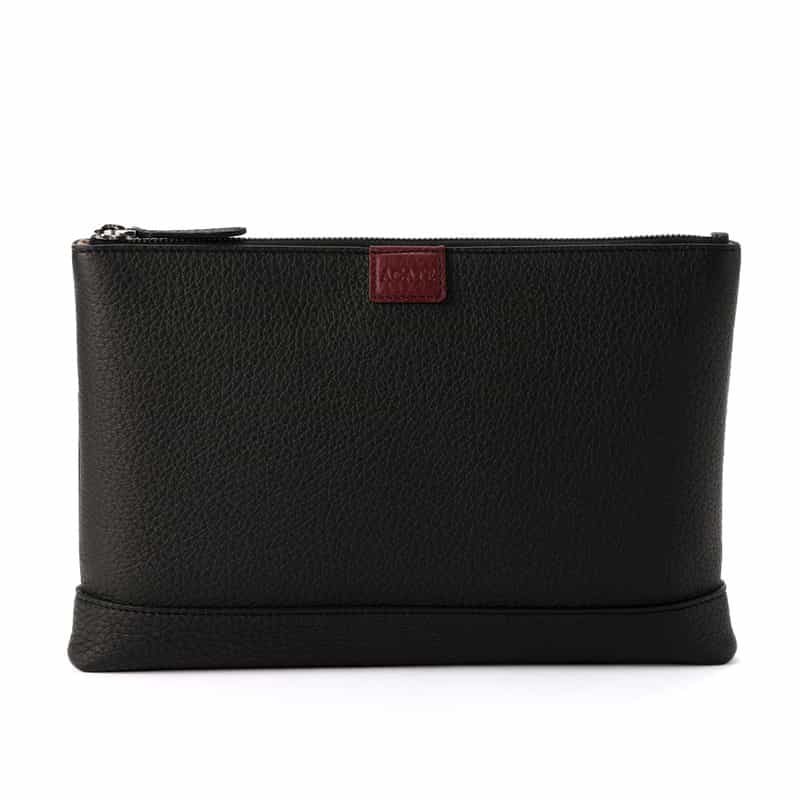 ACATE ACATE＜アカーテ＞レザー クラッチバッグ"SACCHETTO" BLACK