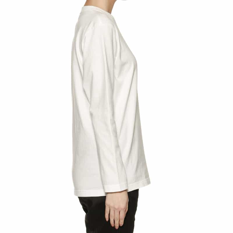 BARNEYS NEW YORK ロゴ入りロングスリーブTシャツ WHITE