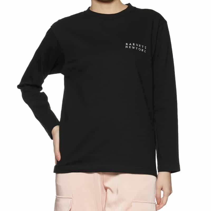 BARNEYS NEW YORK ロゴ入りロングスリーブTシャツ BLACK