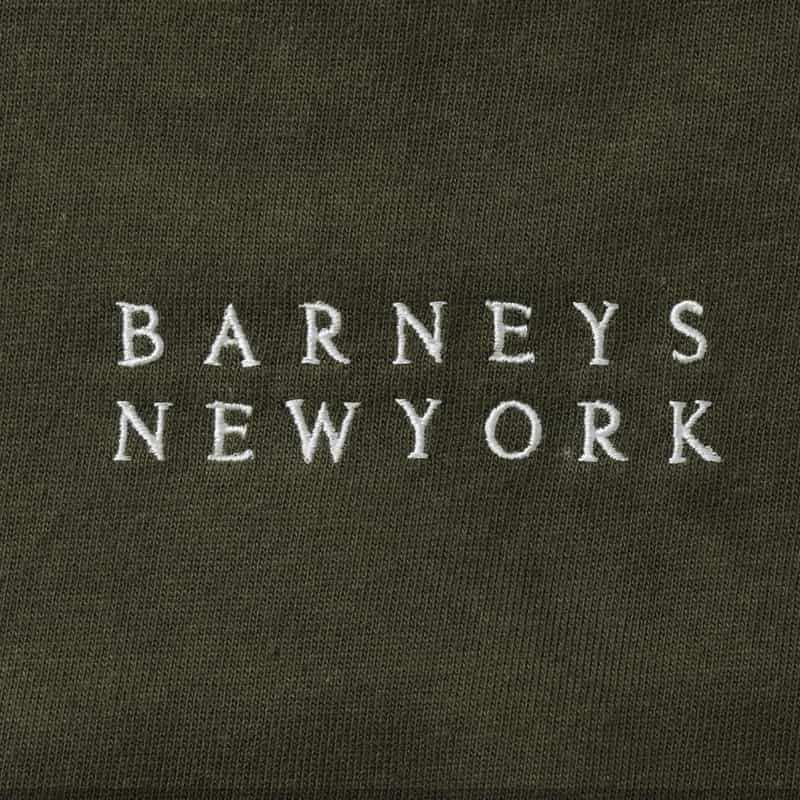 BARNEYS NEW YORK ロゴ刺繍入りTシャツ KHAKI